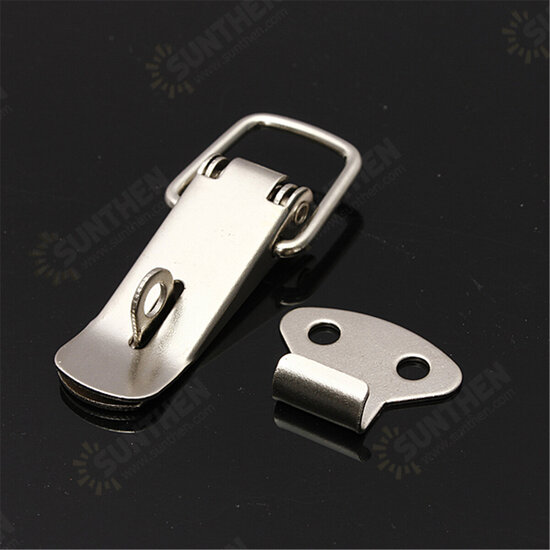 4PCS Case Box Chest Spring Stainless Tone Lock Toggle Latch Catch Clasp