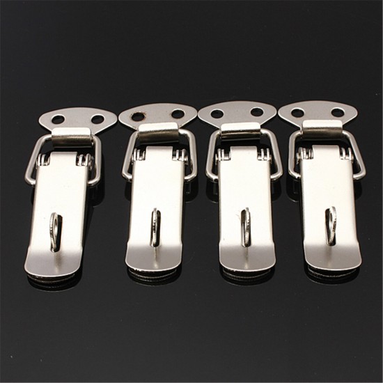 4PCS Case Box Chest Spring Stainless Tone Lock Toggle Latch Catch Clasp