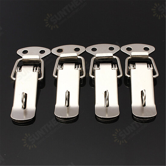 4PCS Case Box Chest Spring Stainless Tone Lock Toggle Latch Catch Clasp