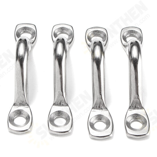 4Pcs/Set 5mm Stainless Steel Top Pad Wire Eye Straps Loop Boat Plate Staple Door Lock