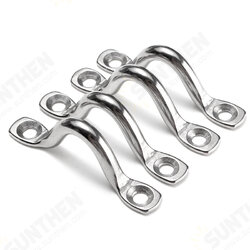 4Pcs/Set 5mm Stainless Steel Top Pad Wire Eye Straps Loop Boat Plate Staple Door Lock 4Pcs/Set 5mm Stainless Steel Top Pad Wire Eye Straps Loop Boat Plate Staple Door Lock