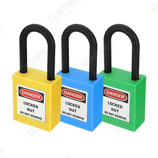 ABS Steel Lock Keyed-Alike Message Padlock Sets Plastic Security Industry Padlock