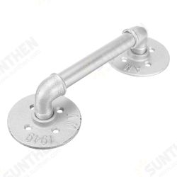 Antique Cast Iron Pipe Door Handle Drawer Gate Pull Handle Industrial Punk Wall Holder Antique Cast Iron Pipe Door Handle Drawer Gate Pull Handle Industrial Punk Wall Holder