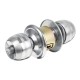 Bedroom Bathroom Door Round Lever Handle Knobs Locks Stainless Steel