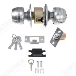 Bedroom Bathroom Door Round Lever Handle Knobs Locks Stainless Steel Bedroom Bathroom Door Round Lever Handle Knobs Locks Stainless Steel