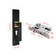 Black Steel Home Door Entry Lever Handle Locks + 3 Keys Set For Indoor Wood Door