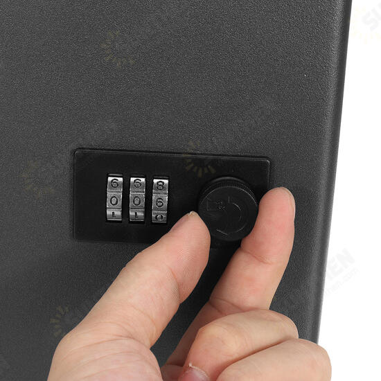 Combination Lock Metal Key Storage Cabinet Wall-Mounted Lockable Safe Box