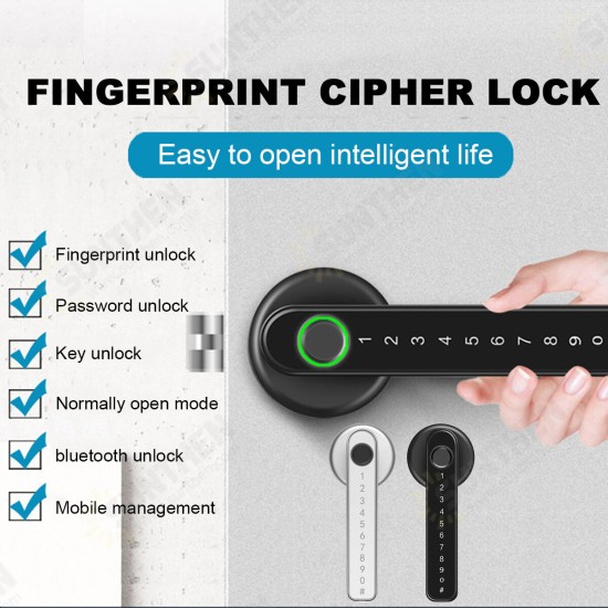 Fingerprint Door Lock Digital Password Smart Entry Bluetooth Key APP Security