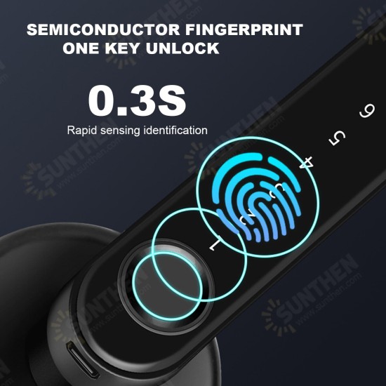 Fingerprint Door Lock Digital Password Smart Entry Bluetooth Key APP Security