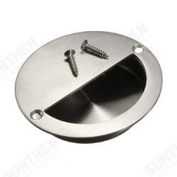 Flush Recessed Pull Door Handle SUS Stainless Steel Circular Covered Type With 2 Screws Flush Recessed Pull Door Handle SUS Stainless Steel Circular Covered Type With 2 Screws