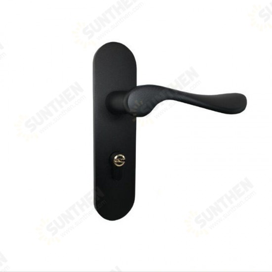 Matte Black Aluminum Door Lock Mechanical Interior Door Handle Cylinder Lock Lever Latch Home Security Mute Locker With Keys New Home Accessories