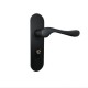 Matte Black Aluminum Door Lock Mechanical Interior Door Handle Cylinder Lock Lever Latch Home Security Mute Locker With Keys New Home Accessories