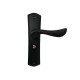 Matte Black Aluminum Door Lock Mechanical Interior Door Handle Cylinder Lock Lever Latch Home Security Mute Locker With Keys New Home Accessories