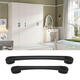 Matte Black Cabinet Pull Door Handles Steel Kitchen Hardware Drawer Knob T Bar