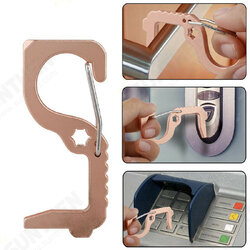 Non-Contact Door Opener Handheld Brass Keychain for Opening Doors Press Elevator Button Avoid Contacting Door Pulls Non-Contact Door Opener Handheld Brass Keychain for Opening Doors Press Elevator Button Avoid Contacting Door Pulls