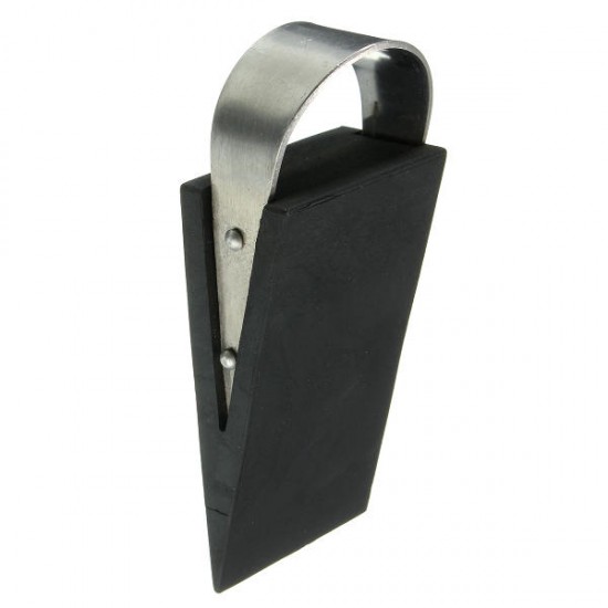 Rubber & Stainless Steel Door Stop Wedge Safety Protector Stopper Block
