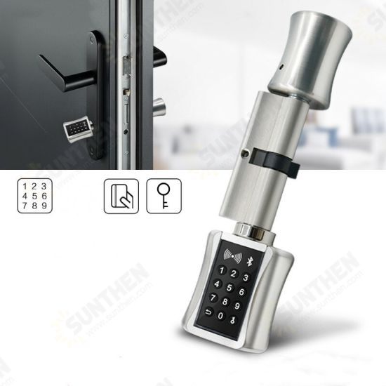 Smart Cylinder Lock European Style Electronic Door Lock Digital Keypad Code RFID Card Keyless Lock For Home Hotel Apartment