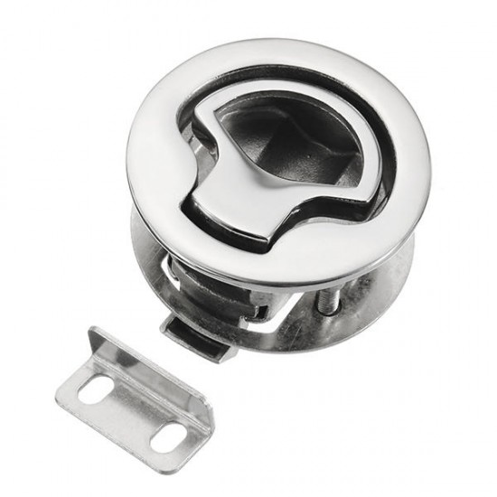 Stainless Steel 2 Inch Flush Pull Latch Push To Close Lift Handle Marine Boat Hatch