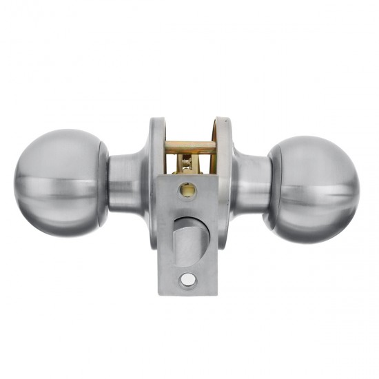 Stainless Steel Bathroom Round Ball Door Knob Set Handle Passage Lock With Key