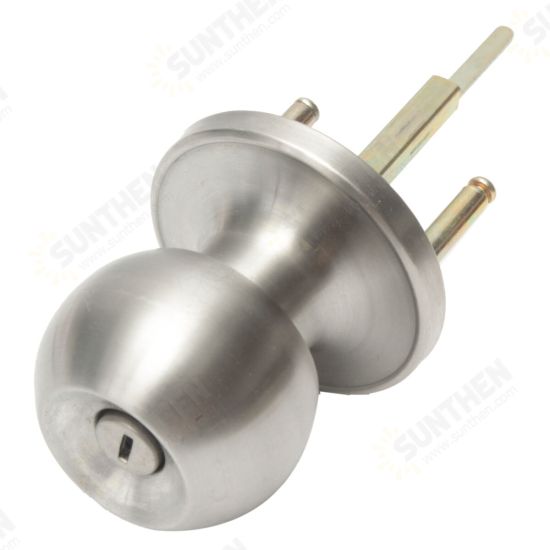 Stainless Steel Bathroom Round Ball Door Knob Set Handle Privacy Lock No Key