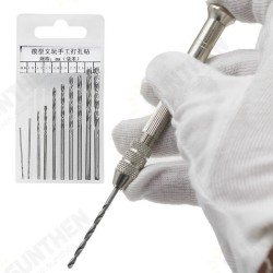 0.5-3.0mm Mini Hand Drill With 10pcs 0.8-3.0mm Twist Drill Bits Set Wood Bodhi Plastic Drilling Kit 0.5-3.0mm Mini Hand Drill With 10pcs 0.8-3.0mm Twist Drill Bits Set Wood Bodhi Plastic Drilling Kit