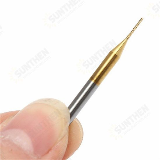 0.6mm Tungsten Steel Titanium Coat Carbide End Mill CNC PCB Rotary Burr Milling Cutter