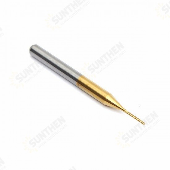 0.6mm Tungsten Steel Titanium Coat Carbide End Mill CNC PCB Rotary Burr Milling Cutter