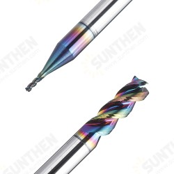 1-10mm 3 Flute Milling Cutter Colorful Coating Tungsten Steel Drill Bit CNC Tool 1-10mm 3 Flute Milling Cutter Colorful Coating Tungsten Steel Drill Bit CNC Tool