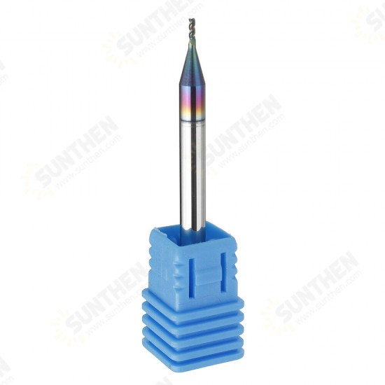 1-10mm 3 Flute Milling Cutter Colorful Coating Tungsten Steel Drill Bit CNC Tool