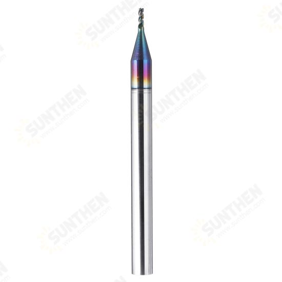 1-10mm 3 Flute Milling Cutter Colorful Coating Tungsten Steel Drill Bit CNC Tool