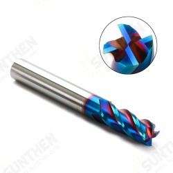 1-10mm 4 Flutes Tungsten Carbide Milling Cutter HRC65 Blue NACO Coated Milling Cutter CNC Tool 1-10mm 4 Flutes Tungsten Carbide Milling Cutter HRC65 Blue NACO Coated Milling Cutter CNC Tool
