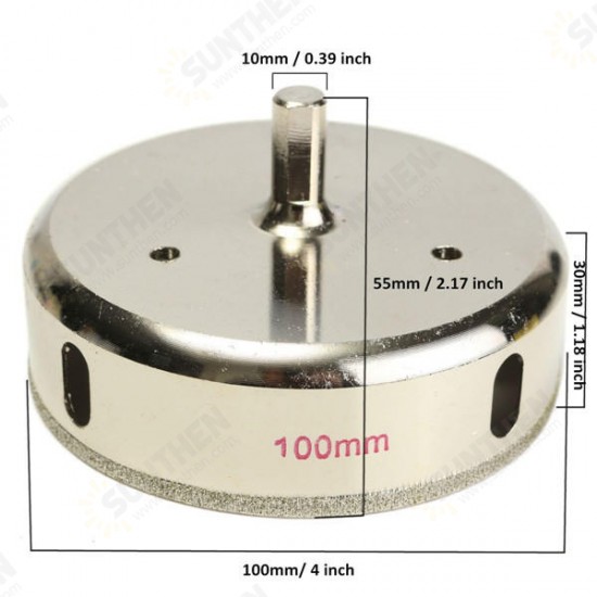 100mm Diamond Coated Core Drill Bit Tile Marble Glass Ceramic Hole Saw Cutter 100mm Diamond Coated Core Drill Bit Tile Marble Glass Ceramic Hole Saw Cutter