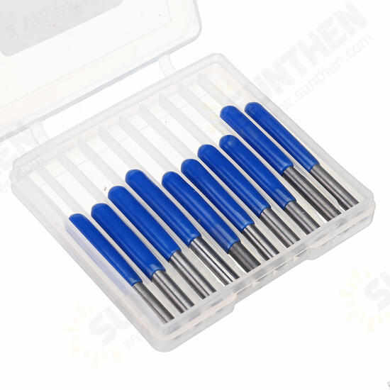 10PCS 0.1mm 30 Degree Engraving Bit V-shape Carbide PCB Board CNC Router Tool