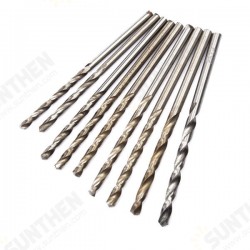 10Pcs 0.3-3mm Micro HSS Twist Drilling Bits Straight Shank Electrical Drill Tool