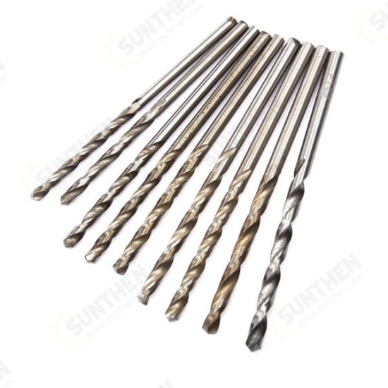 10Pcs 0.3-3mm Micro HSS Twist Drilling Bits Straight Shank Electrical Drill Tool 10Pcs 0.3-3mm Micro HSS Twist Drilling Bits Straight Shank Electrical Drill Tool