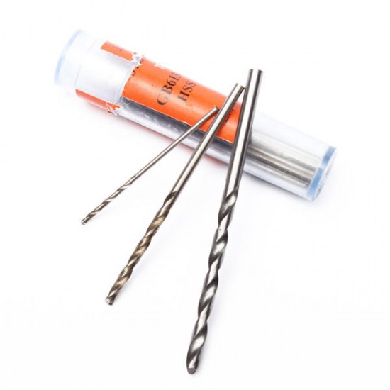 10Pcs 0.3-3mm Micro HSS Twist Drilling Bits Straight Shank Electrical Drill Tool