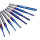 10Pcs 0.8-3mm Blue Nano Coating Engraving Milling Cutter Carbide End Mill CNC Router Bits 1/8 Inch Shank