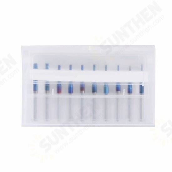 10Pcs 0.8-3mm Blue Nano Coating Engraving Milling Cutter Carbide End Mill CNC Router Bits 1/8 Inch Shank 10Pcs 0.8-3mm Blue Nano Coating Engraving Milling Cutter Carbide End Mill CNC Router Bits 1/8 Inch Shank