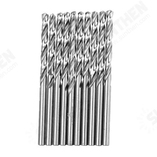 10Pcs 2.2-4.0mm Drill Bit HSS High Speed Steel Straight Shank Twist Drill Bit For Hand Twist Drill