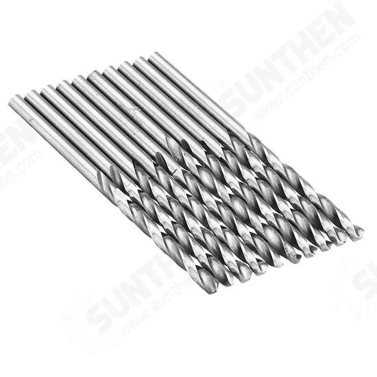 10Pcs 2.2-4.0mm Drill Bit HSS High Speed Steel Straight Shank Twist Drill Bit For Hand Twist Drill