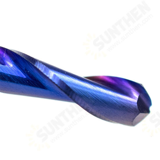 10Pcs 3.175mm Shank 0.8x8mm Nano Blue Coated Spiral Ball Nose End Mill CNC Milling Cutter