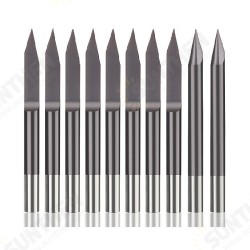 10Pcs 3.175mm Shank 30 Degree 0.1/0.2mm Tip V-shaped Engraving Drill Bit for Engraver CNC Router 10Pcs 3.175mm Shank 30 Degree 0.1/0.2mm Tip V-shaped Engraving Drill Bit for Engraver CNC Router