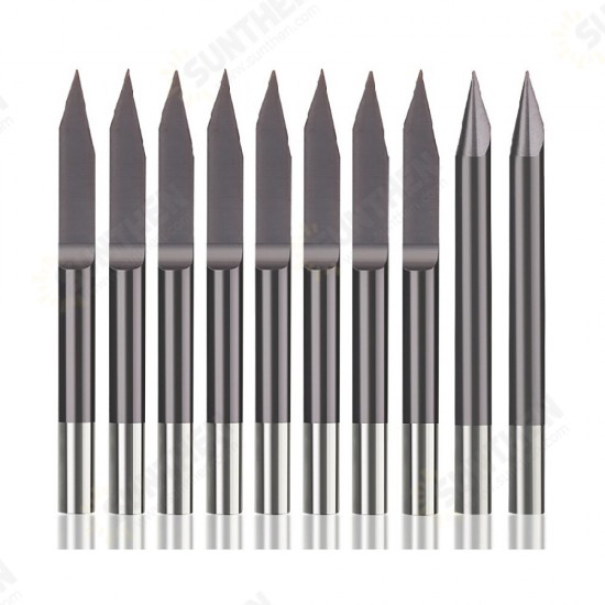 10Pcs 3.175mm Shank 30 Degree 0.1/0.2mm Tip V-shaped Engraving Drill Bit for Engraver CNC Router 10Pcs 3.175mm Shank 30 Degree 0.1/0.2mm Tip V-shaped Engraving Drill Bit for Engraver CNC Router