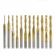 10Pcs 3.175mm Shank Titanium Coated Ball Nose End Mill Carbide Milling Cutter Spiral CNC Router Bit Engraving Bit 10Pcs 3.175mm Shank Titanium Coated Ball Nose End Mill Carbide Milling Cutter Spiral CNC Router Bit Engraving Bit