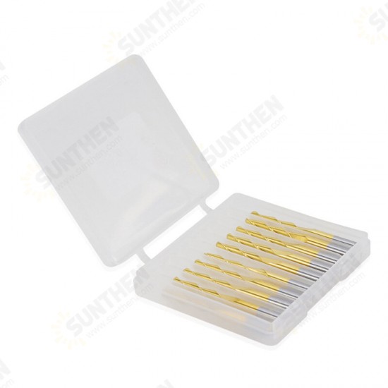 10Pcs 3.175mm Shank Titanium Coated Ball Nose End Mill Carbide Milling Cutter Spiral CNC Router Bit Engraving Bit 10Pcs 3.175mm Shank Titanium Coated Ball Nose End Mill Carbide Milling Cutter Spiral CNC Router Bit Engraving Bit