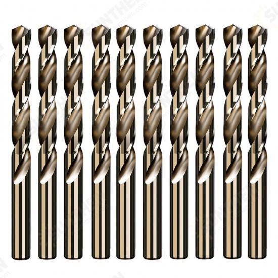 10Pcs 5.2/5.5/6.0/8.5mm M35 High Speed Steel Containing Cobalt Twist Drill Bit Tool for Metal Stainless Steel Drilling