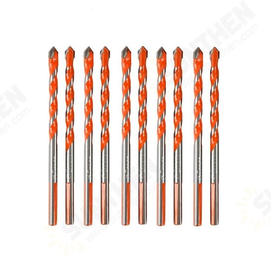 10Pcs 6/8mm Triangular Overlord Drill Metal Perforated Triangle Drill For Ceramic Tile And Glass Concrete Wall