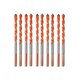 10Pcs 6/8mm Triangular Overlord Drill Metal Perforated Triangle Drill For Ceramic Tile And Glass Concrete Wall