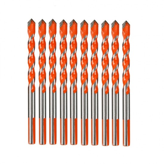 10Pcs 6/8mm Triangular Overlord Drill Metal Perforated Triangle Drill For Ceramic Tile And Glass Concrete Wall