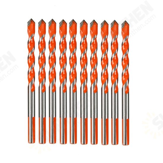 10Pcs 6/8mm Triangular Overlord Drill Metal Perforated Triangle Drill For Ceramic Tile And Glass Concrete Wall